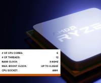 AMD AM4 RYZEN 5 5500 3.6GHz 16MB 65W NOVGA TREY+FAN